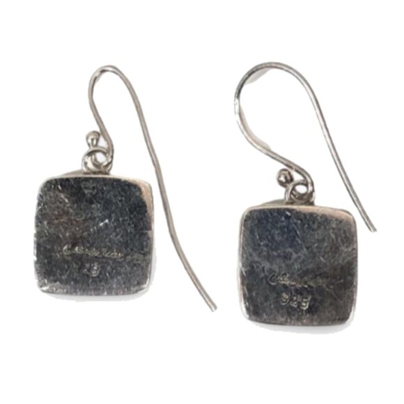 Sandy Baker Abalone and 925 Sterling Silver Earrings | Contemporary | Vintage - Picture 4 of 5